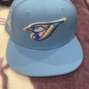 7 1/4 30th season cotton candy blue jays fitted